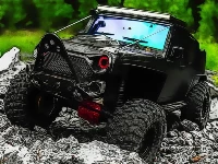 Offroad vehicles in action