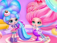 Cotton candy style hair salon