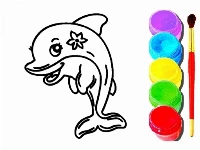 Dolphin coloring book