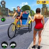 Bicycle tuk tuk auto rickshaw free driving game