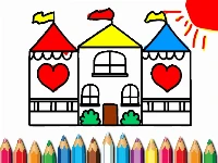 Doll house coloring book