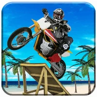 Beach bike stunts game