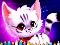 Cute kitty coloring