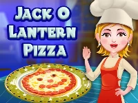 Jack o lantern pizza