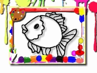 Fish coloring book