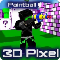 Paintball gun pixel 3d multiplayer