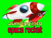 Jumping into space rocket travels in space