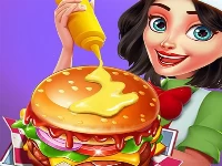 Burger cooking chef