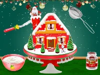 Xmas gingerbread house cake