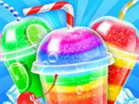 Rainbow frozen slushy truck - summer desserts