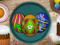 Handmade easter eggs coloring book