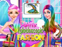 Girls kaleidoscopic fashion