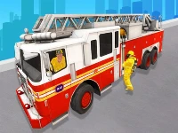 City rescue fire truck games