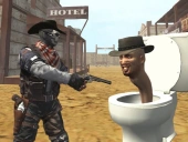 Cowboy vs skibidi toilets