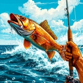 Russian fishing at sea