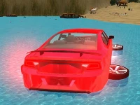 Floating water surfer car