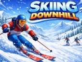 Skiing downhill