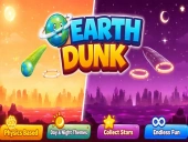 Earth dunk physics arcade game